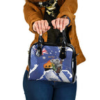 Koala Australia Personalised Shoulder Handbag Aussie Map Flag Color Grunge Pattern