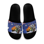Koala Australia Personalised Slide Sandals Aussie Map Flag Color Grunge Pattern