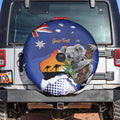 Koala Australia Personalised Spare Tire Cover Aussie Map Flag Color Grunge Pattern