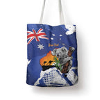 Koala Australia Personalised Tote Bag Aussie Map Flag Color Grunge Pattern
