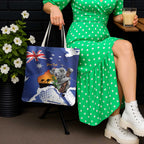 Koala Australia Personalised Tote Bag Aussie Map Flag Color Grunge Pattern