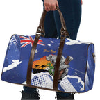 Koala Australia Personalised Travel Bag Aussie Map Flag Color Grunge Pattern
