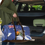 Koala Australia Personalised Travel Bag Aussie Map Flag Color Grunge Pattern