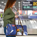 Koala Australia Personalised Travel Bag Aussie Map Flag Color Grunge Pattern