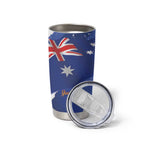 Koala Australia Personalised Tumbler Cup Aussie Map Flag Color Grunge Pattern