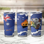 Koala Australia Personalised Tumbler Cup Aussie Map Flag Color Grunge Pattern