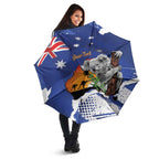 Koala Australia Personalised Umbrella Aussie Map Flag Color Grunge Pattern