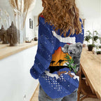 Koala Australia Personalised Women Casual Shirt Aussie Map Flag Color Grunge Pattern