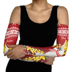 Australia Sulphur-crested Cockatoo Christmas Personalised Arm Sleeves Aussie Golden Wattle Merry Xmas