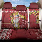 Australia Sulphur-crested Cockatoo Christmas Back Car Seat Cover Aussie Golden Wattle Merry Xmas