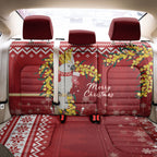 Australia Sulphur-crested Cockatoo Christmas Back Car Seat Cover Aussie Golden Wattle Merry Xmas