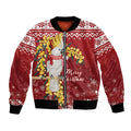 Australia Sulphur-crested Cockatoo Christmas Personalised Bomber Jacket Aussie Golden Wattle Merry Xmas