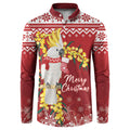 Australia Sulphur-crested Cockatoo Christmas Personalised Button Sweatshirt Aussie Golden Wattle Merry Xmas