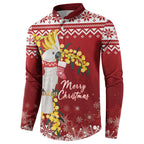 Australia Sulphur-crested Cockatoo Christmas Personalised Button Sweatshirt Aussie Golden Wattle Merry Xmas