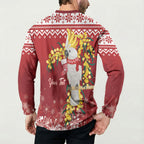 Australia Sulphur-crested Cockatoo Christmas Personalised Button Sweatshirt Aussie Golden Wattle Merry Xmas