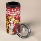 Australia Sulphur-crested Cockatoo Christmas 4 in 1 Can Cooler Tumbler Aussie Golden Wattle Merry Xmas