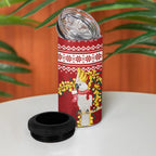 Australia Sulphur-crested Cockatoo Christmas 4 in 1 Can Cooler Tumbler Aussie Golden Wattle Merry Xmas