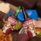 Australia Sulphur-crested Cockatoo Christmas 4 in 1 Can Cooler Tumbler Aussie Golden Wattle Merry Xmas