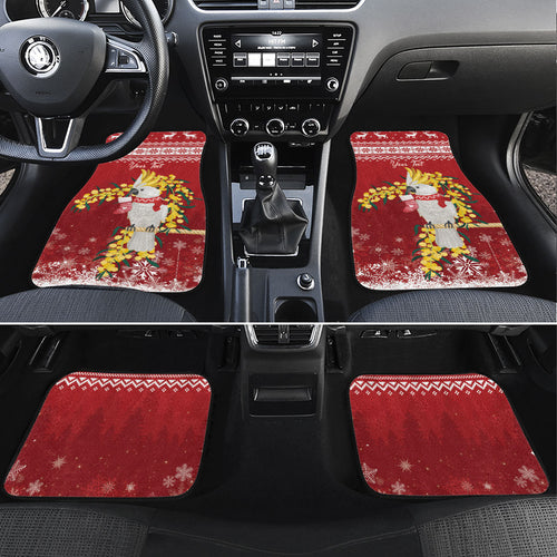 Australia Sulphur-crested Cockatoo Christmas Personalised Car Mats Aussie Golden Wattle Merry Xmas
