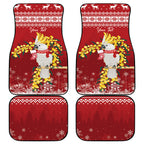 Australia Sulphur-crested Cockatoo Christmas Personalised Car Mats Aussie Golden Wattle Merry Xmas
