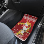 Australia Sulphur-crested Cockatoo Christmas Personalised Car Mats Aussie Golden Wattle Merry Xmas