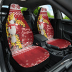 Australia Sulphur-crested Cockatoo Christmas Car Seat Cover Aussie Golden Wattle Merry Xmas
