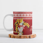 Australia Sulphur-crested Cockatoo Christmas Ceramic Mug Aussie Golden Wattle Merry Xmas