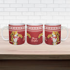 Australia Sulphur-crested Cockatoo Christmas Ceramic Mug Aussie Golden Wattle Merry Xmas