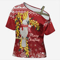 Australia Sulphur-crested Cockatoo Christmas Personalised Cross Shoulder Shirt Aussie Golden Wattle Merry Xmas