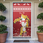 Australia Sulphur-crested Cockatoo Christmas Personalised Door Cover Aussie Golden Wattle Merry Xmas