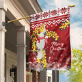 Australia Sulphur-crested Cockatoo Christmas Garden Flag Aussie Golden Wattle Merry Xmas