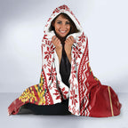 Australia Sulphur-crested Cockatoo Christmas Hooded Blanket Aussie Golden Wattle Merry Xmas