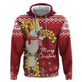 Australia Sulphur-crested Cockatoo Christmas Personalised Hoodie Aussie Golden Wattle Merry Xmas