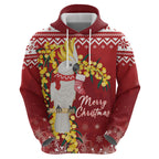 Australia Sulphur-crested Cockatoo Christmas Personalised Hoodie Aussie Golden Wattle Merry Xmas