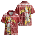 Australia Sulphur-crested Cockatoo Christmas Personalised Kid Hawaiian Shirt Aussie Golden Wattle Merry Xmas LT22
