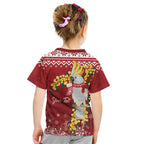 Australia Sulphur-crested Cockatoo Christmas Personalised Kid T Shirt Aussie Golden Wattle Merry Xmas