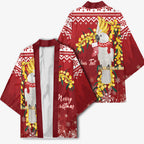 Australia Sulphur-crested Cockatoo Christmas Personalised Kimono Aussie Golden Wattle Merry Xmas