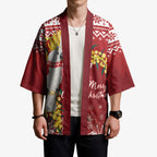 Australia Sulphur-crested Cockatoo Christmas Personalised Kimono Aussie Golden Wattle Merry Xmas