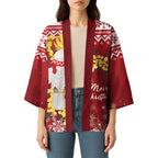 Australia Sulphur-crested Cockatoo Christmas Personalised Kimono Aussie Golden Wattle Merry Xmas