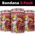Australia Sulphur-crested Cockatoo Christmas Neck Gaiter Aussie Golden Wattle Merry Xmas