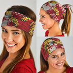 Australia Sulphur-crested Cockatoo Christmas Neck Gaiter Aussie Golden Wattle Merry Xmas