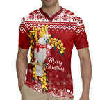 Australia Sulphur-crested Cockatoo Christmas Personalised Rugby Jersey Aussie Golden Wattle Merry Xmas