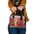 Australia Sulphur-crested Cockatoo Christmas Shoulder Handbag Aussie Golden Wattle Merry Xmas
