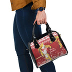 Australia Sulphur-crested Cockatoo Christmas Shoulder Handbag Aussie Golden Wattle Merry Xmas