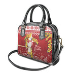 Australia Sulphur-crested Cockatoo Christmas Shoulder Handbag Aussie Golden Wattle Merry Xmas