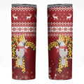 Australia Sulphur-crested Cockatoo Christmas Skinny Tumbler Aussie Golden Wattle Merry Xmas