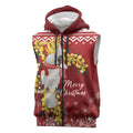 Australia Sulphur-crested Cockatoo Christmas Personalised Sleeveless Zip Hoodie Aussie Golden Wattle Merry Xmas