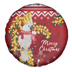 Australia Sulphur-crested Cockatoo Christmas Spare Tire Cover Aussie Golden Wattle Merry Xmas