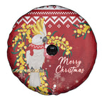 Australia Sulphur-crested Cockatoo Christmas Spare Tire Cover Aussie Golden Wattle Merry Xmas