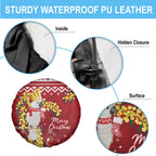 Australia Sulphur-crested Cockatoo Christmas Spare Tire Cover Aussie Golden Wattle Merry Xmas